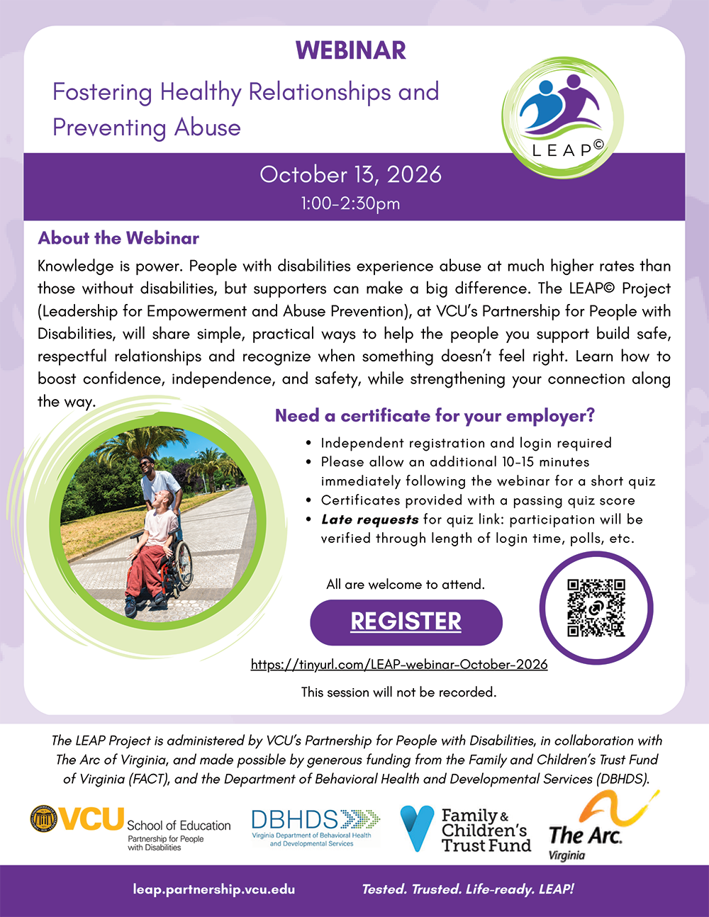 LEAP Webinar October 2026